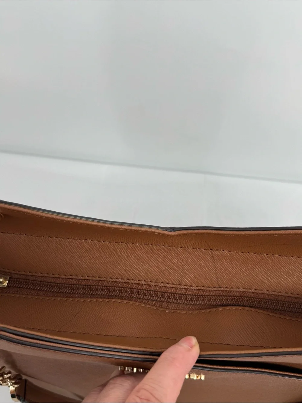Michael Kors Jet Set Travel Large Chain Saffiano Leather Shoulder Tote Bag